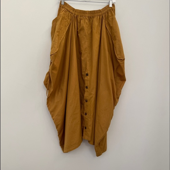 Cocorico gold cotton transformable skirt/pant, sz M, never worn. NWOT. - Picture 1 of 9